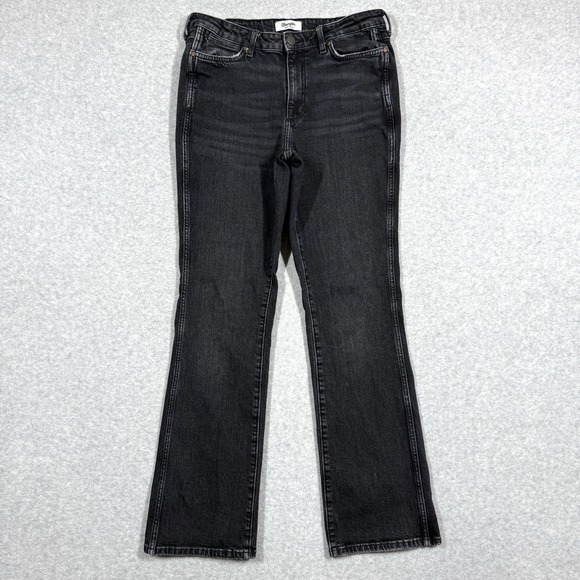 Wrangler Retro Jeans Womens 32 Bootcut Western Black Charcoal Wash Denim Cowgirl - Picture 1 of 13